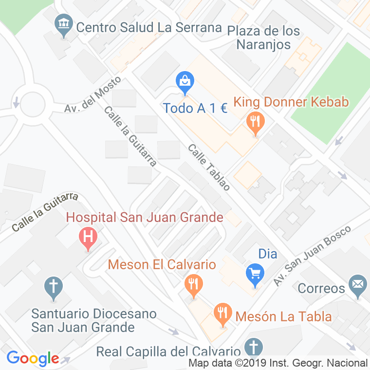 Código Postal calle Caña, La en Jerez de la Frontera