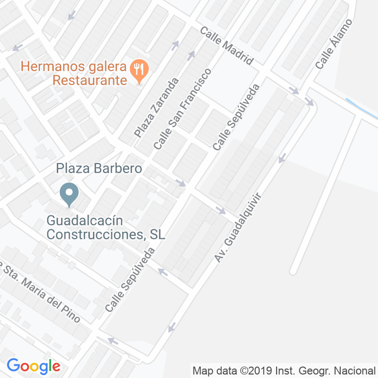 Código Postal calle Guadiaro en Jerez de la Frontera