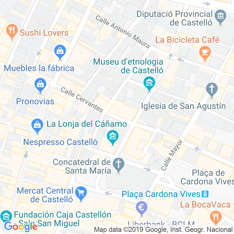 Código Postal calle Cervantes en Castelló de la Plana/Castellón de la Plana