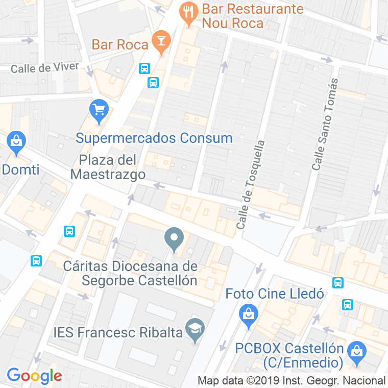 Código Postal calle Cisneros en Castelló de la Plana/Castellón de la Plana