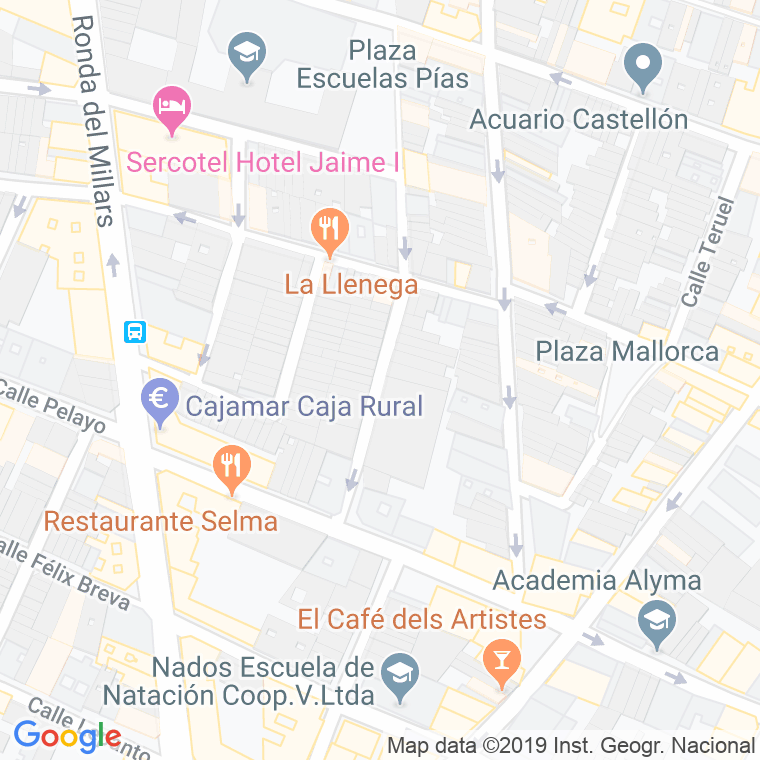 Código Postal calle Canonigo Segarra en Castelló de la Plana/Castellón de la Plana