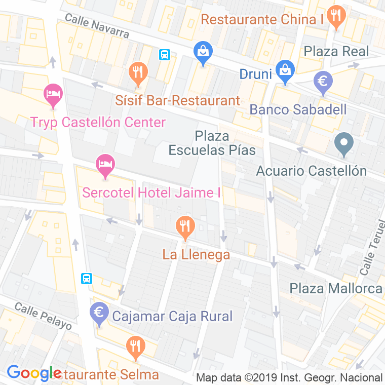 Código Postal calle Escuelas Pias, plaza en Castelló de la Plana/Castellón de la Plana
