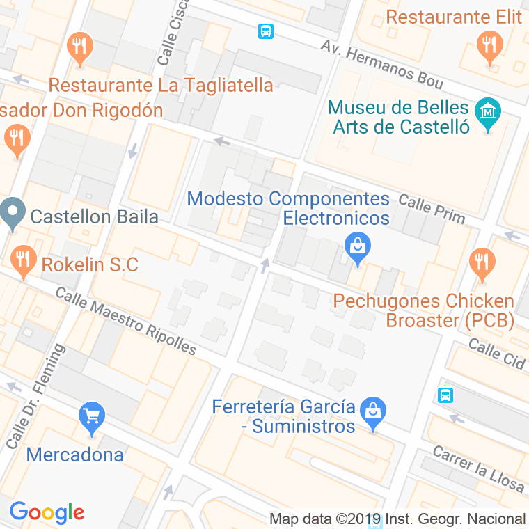 Código Postal calle Perez Dolz en Castelló de la Plana/Castellón de la Plana