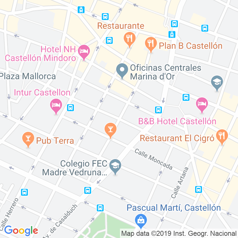 Código Postal calle Bartolome Reus   (Pares Del 52 Al Final) en Castelló de la Plana/Castellón de la Plana