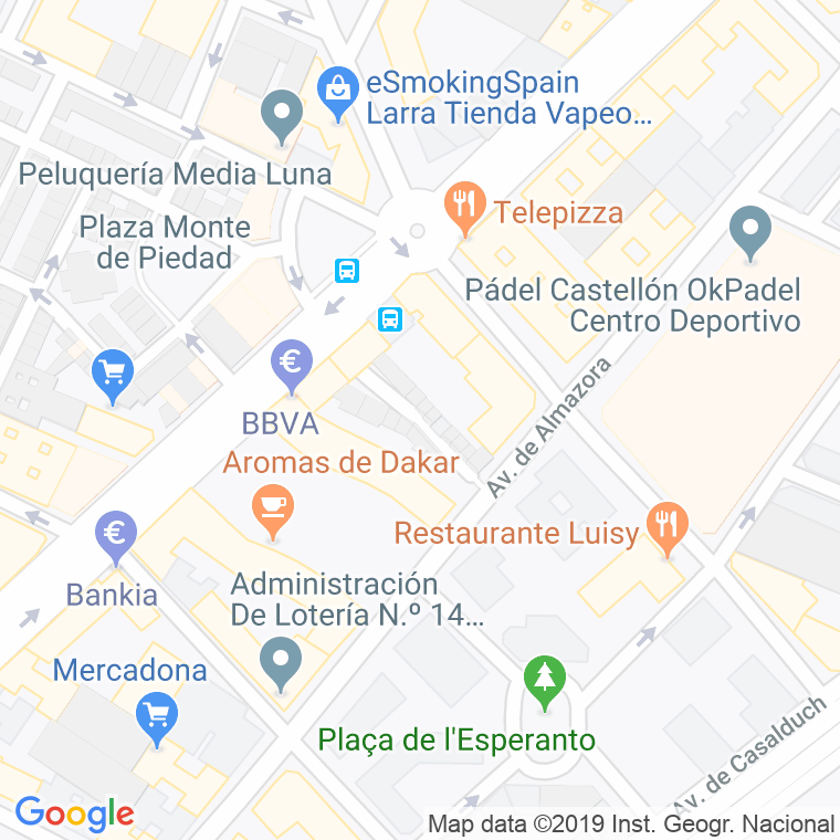 Código Postal calle Grapa (Avenida Valencia), grupo en Castelló de la Plana/Castellón de la Plana