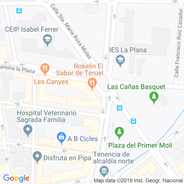 Código Postal calle Molas, camino en Castelló de la Plana/Castellón de la Plana