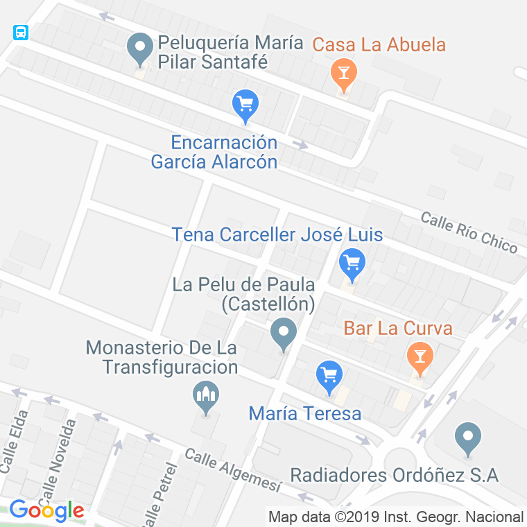 Código Postal calle Algarrobo, Del en Castelló de la Plana/Castellón de la Plana