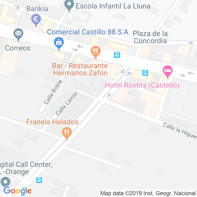 Código Postal calle Azuebar en Castelló de la Plana/Castellón de la Plana
