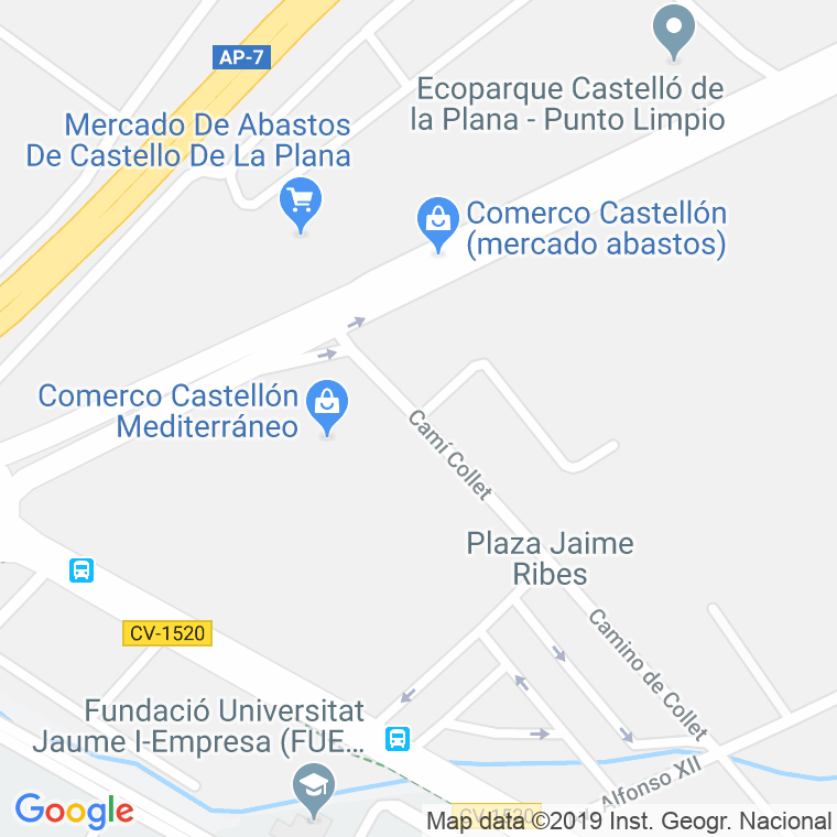 Código Postal calle Almalafa (Grao, El), cami en Castelló de la Plana/Castellón de la Plana