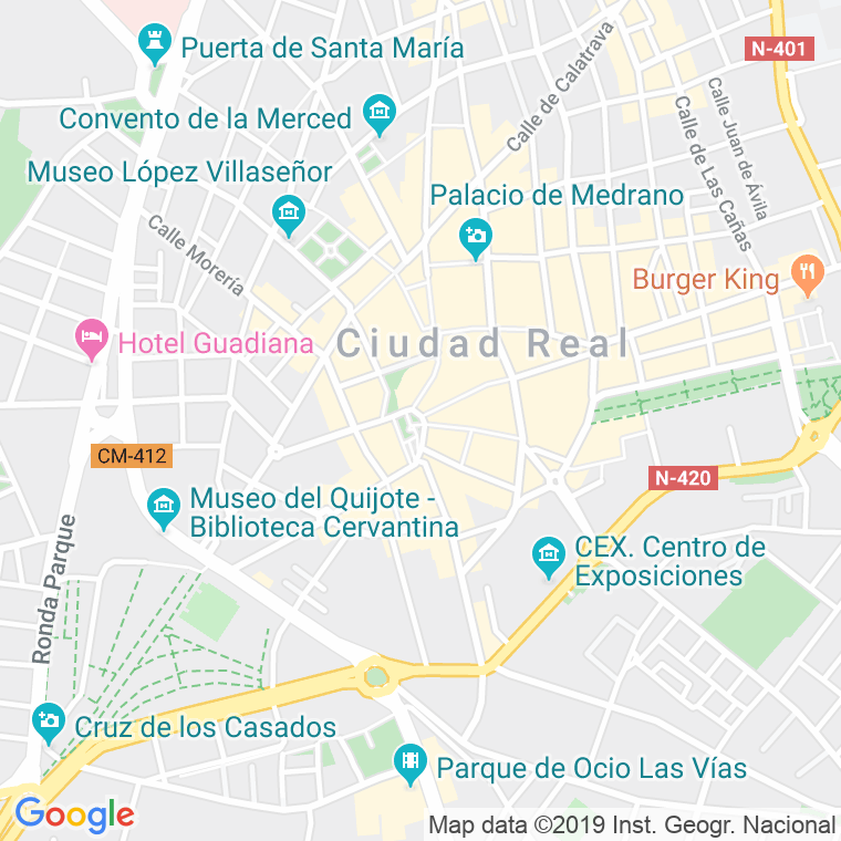 Código Postal calle Prado, paseo (Impares Del 1 Al Final)  (Pares Del 2 Al Final) en Ciudad Real