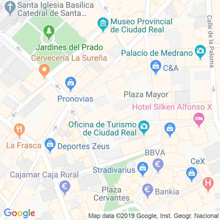 Código Postal calle San Isidro, pasaje en Ciudad Real