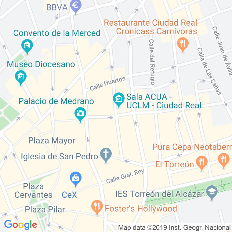 Código Postal calle Cardenal Monescillo   (Impares Del 19 Al Final)  (Pares Del 18 Al Final) en Ciudad Real