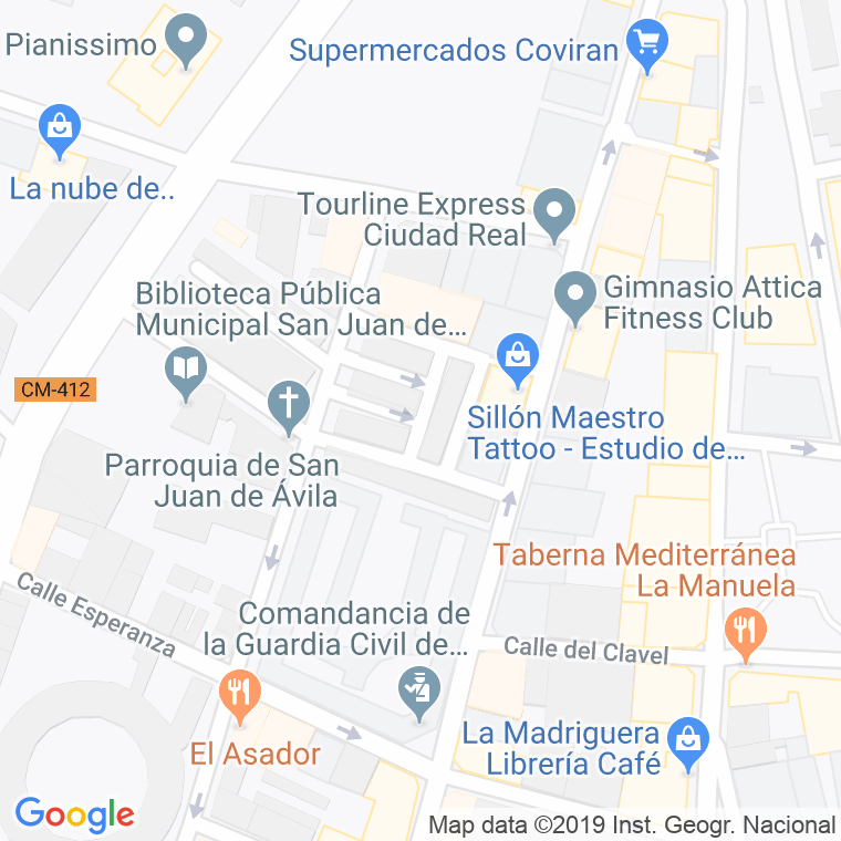 Código Postal calle Coruña, De La en Ciudad Real