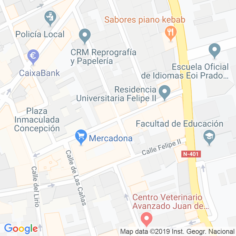 Código Postal calle Inmaculada Concepcion   (Impares Del 1 Al Final)  (Pares Del 2 Al Final) en Ciudad Real