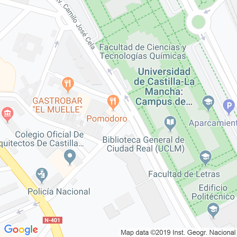 Código Postal calle Jose Castillejos en Ciudad Real