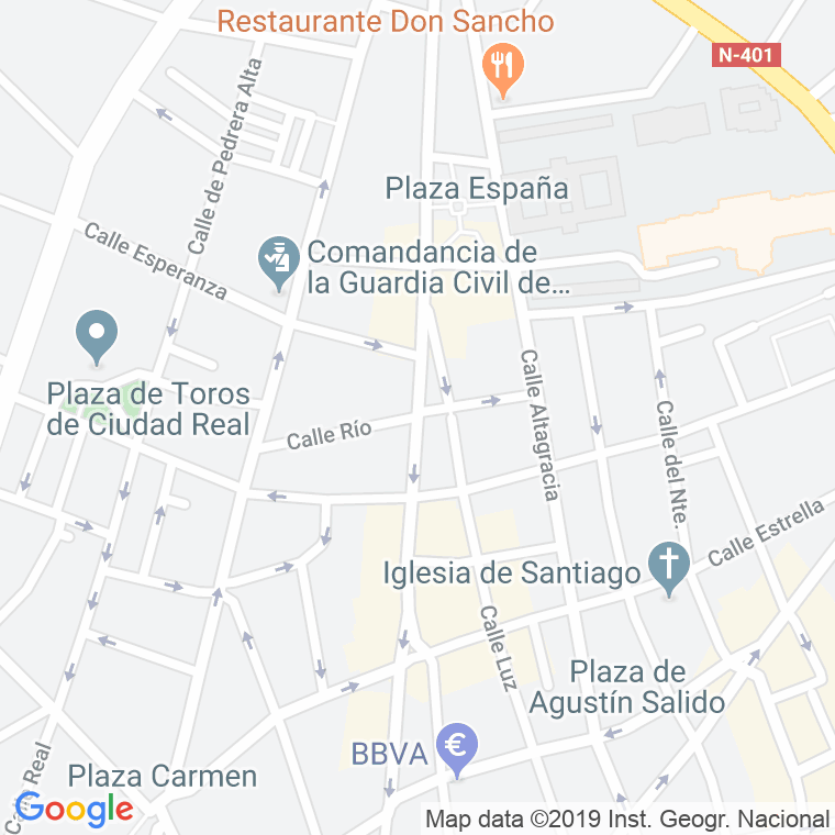 Código Postal calle Rio en Ciudad Real