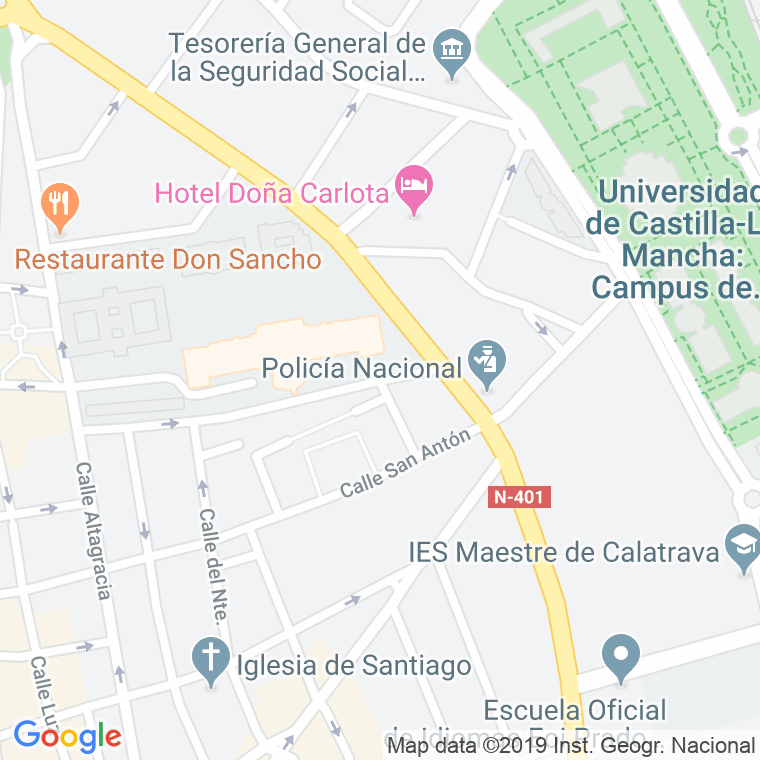 Código Postal calle Santa Catalina, grupo en Ciudad Real