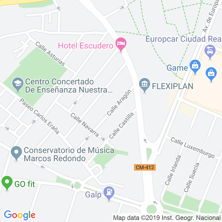 Código Postal calle Aragon en Ciudad Real