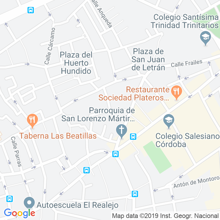 Código Postal calle Cristo en Córdoba