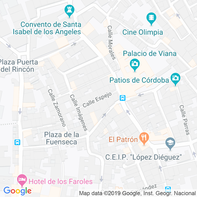 Código Postal calle Espejo en Córdoba