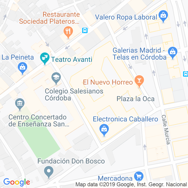 Código Postal calle Felix Rodriguez De La Fuente, plaza en Córdoba