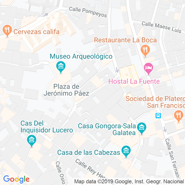Código Postal calle Antonio Del Castillo en Córdoba
