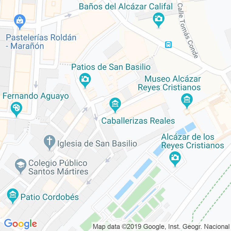 Código Postal calle Caballerizas Reales en Córdoba