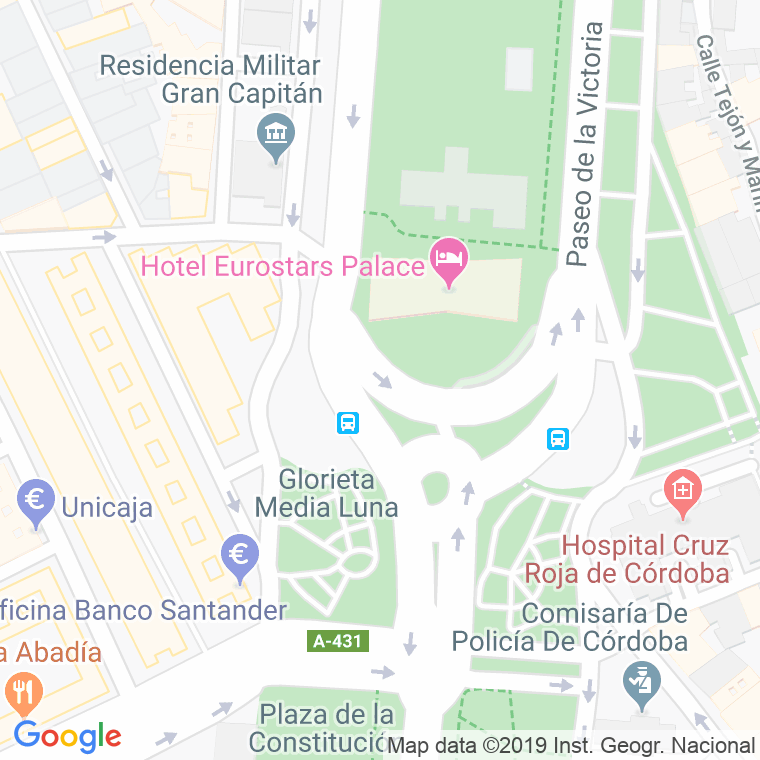 Código Postal calle Media Luna, De La, glorieta en Córdoba