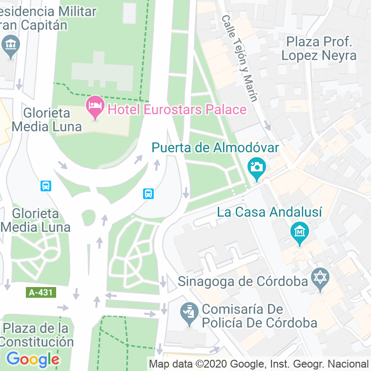 Código Postal calle Pintor Lopez Obrero, plaza en Córdoba