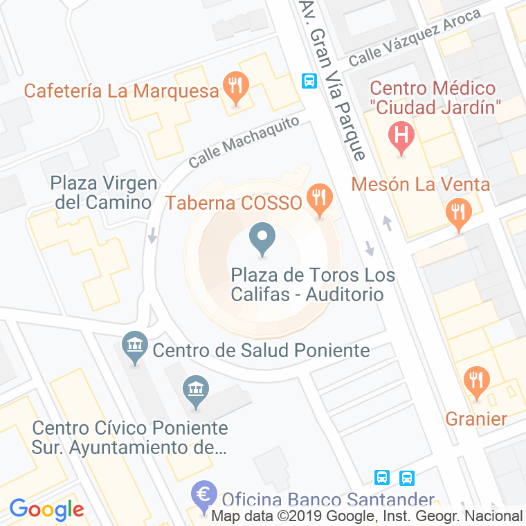 Código Postal calle Califas, Los, plaza en Córdoba