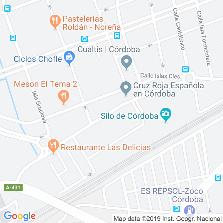 Código Postal calle Cañada Real De Mestas en Córdoba