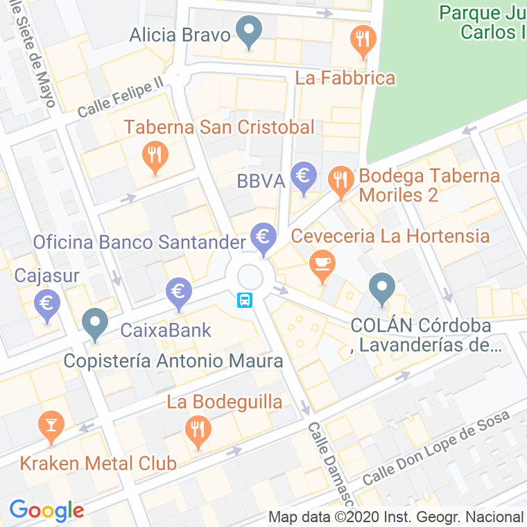 Código Postal calle Costa Del Sol, De La, plaza en Córdoba