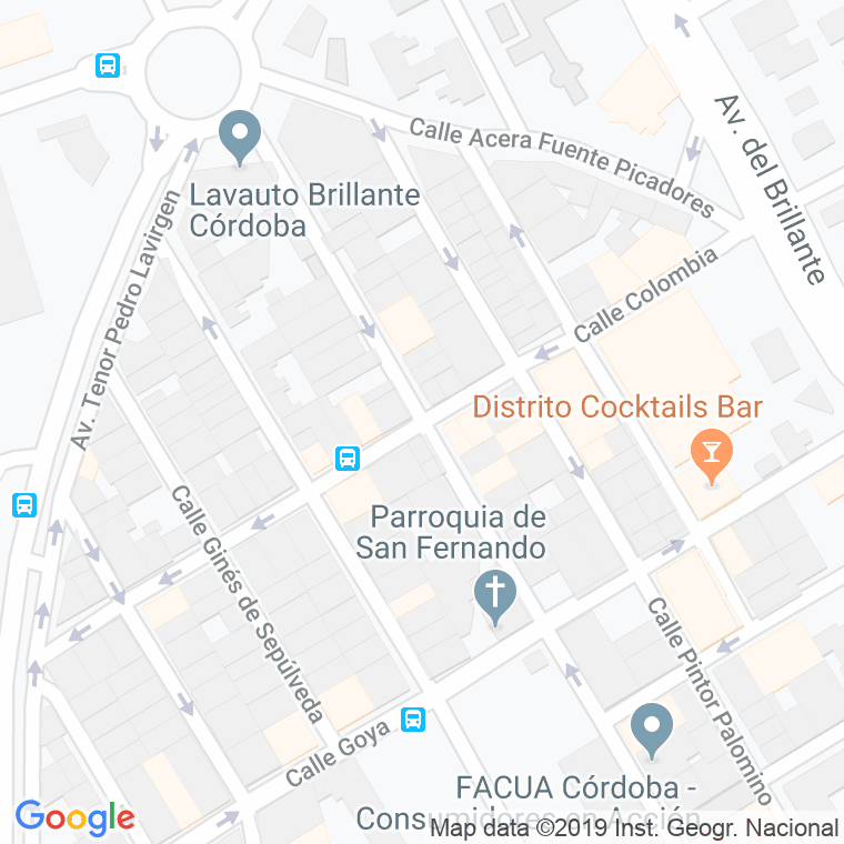 Código Postal calle Colombia en Córdoba