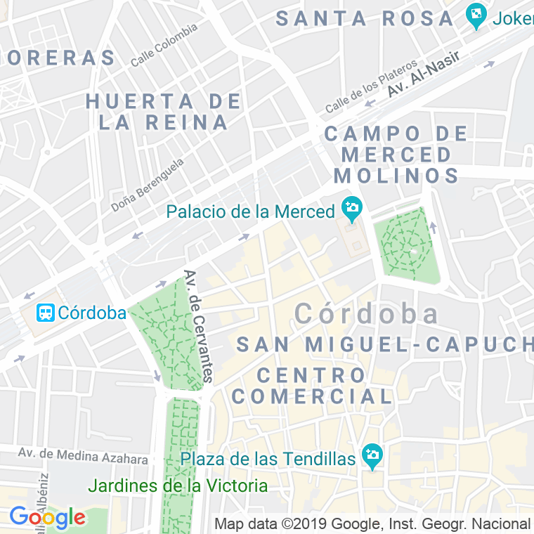 Código Postal calle Gran Capitan, avenida (Impares Del 43 Al Final)  (Pares Del 46 Al Final) en Córdoba