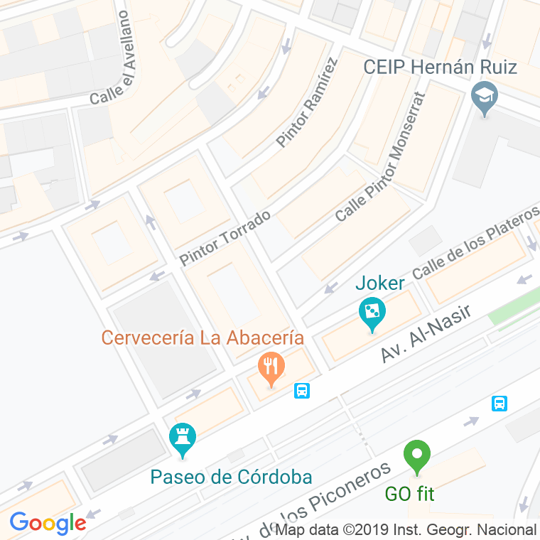 Código Postal calle Pintor Aguilera Amate en Córdoba