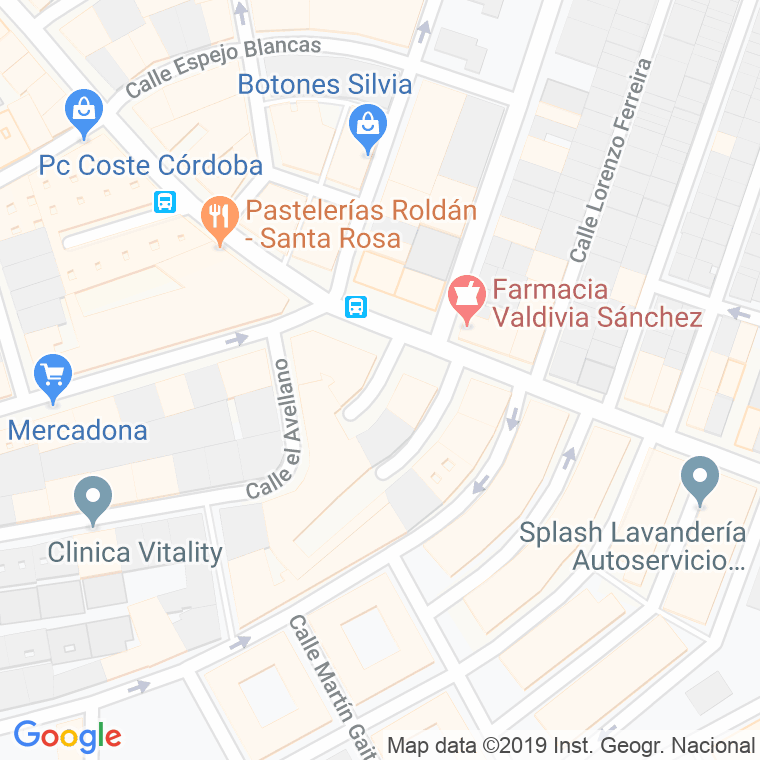Código Postal calle Pintor Cordoba en Córdoba