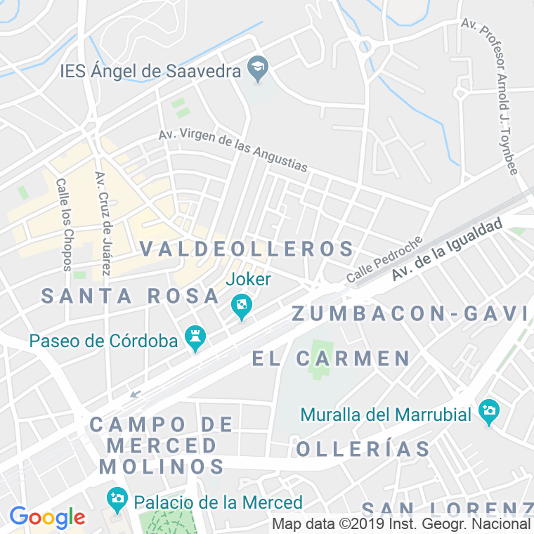 Código Postal calle Almogavares, avenida (Impares Del 1 Al 29)  (Pares Del 2 Al 20) en Córdoba