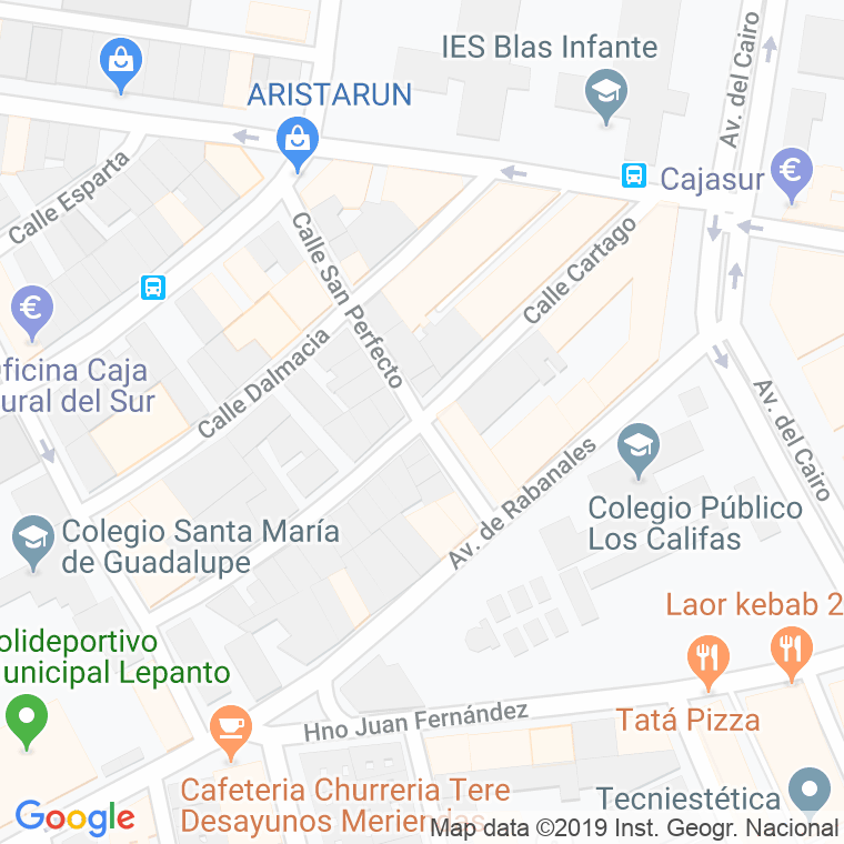 Código Postal calle Cartago en Córdoba