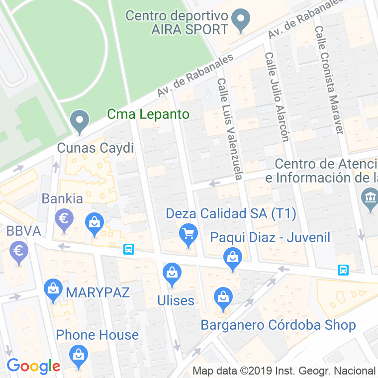 Código Postal calle Joaquin Altolaguirre en Córdoba