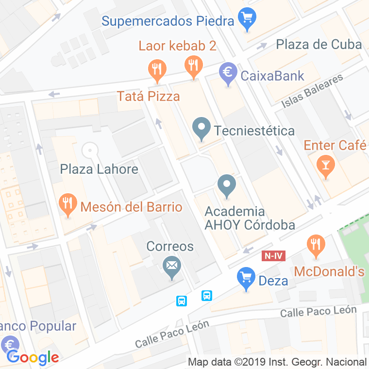 Código Postal calle Padres Mohedano en Córdoba
