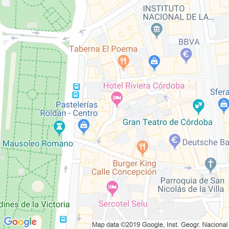 Código Postal calle Aladreros, plaza en Córdoba