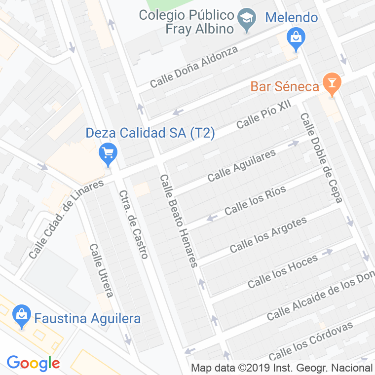 Código Postal calle Aguilares, Los en Córdoba