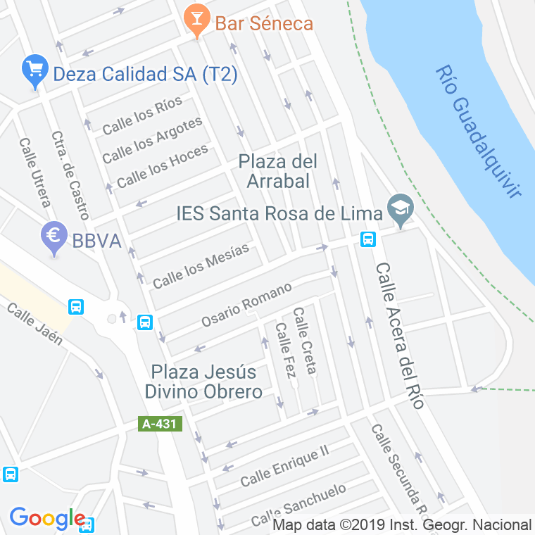 Código Postal calle Ciudad De Carmona en Córdoba