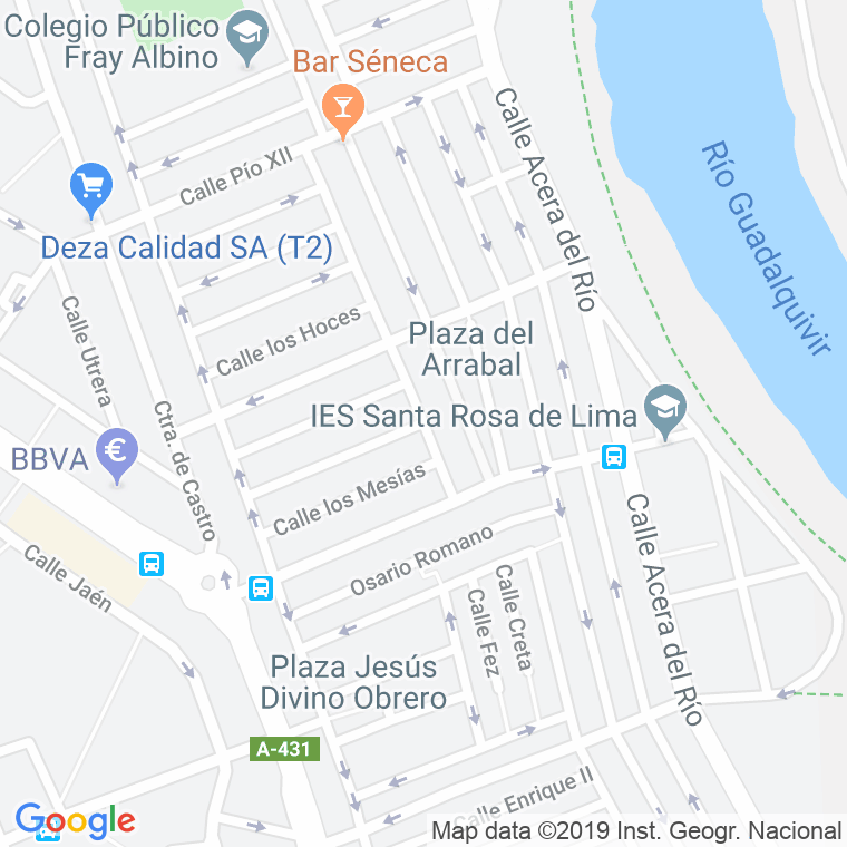 Código Postal calle Saavedras, Los en Córdoba