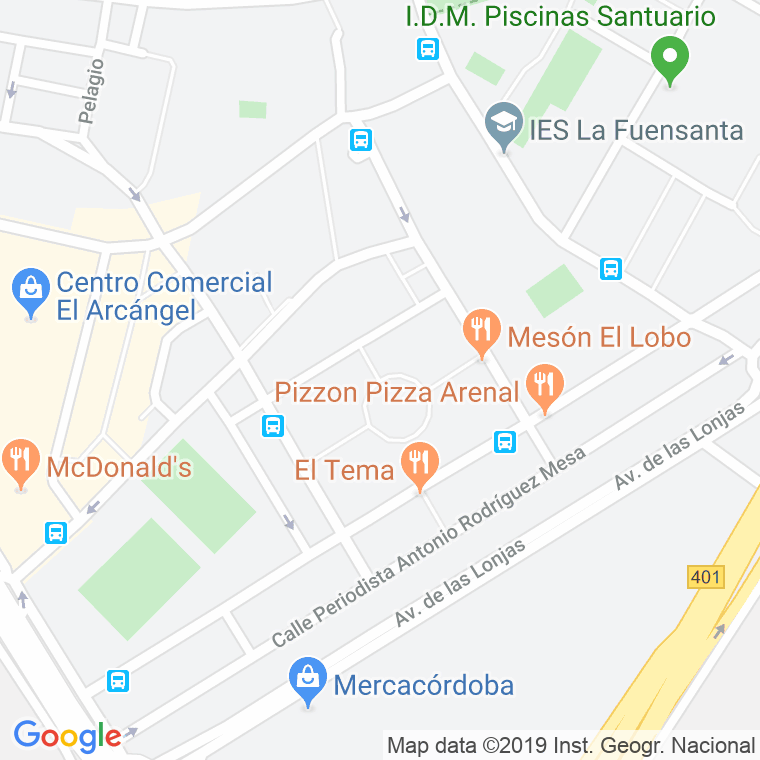 Código Postal calle Moreal, El, plaza en Córdoba