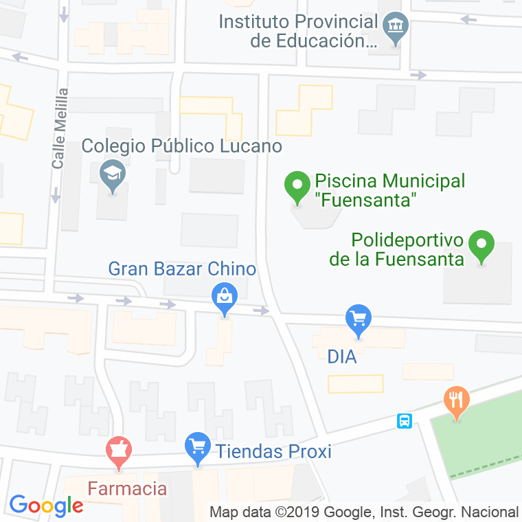 Código Postal calle Pintor Pedro Bueno en Córdoba