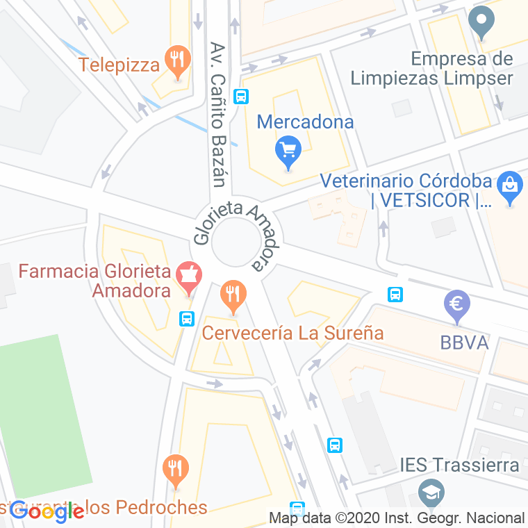 Código Postal calle Amadora, glorieta en Córdoba
