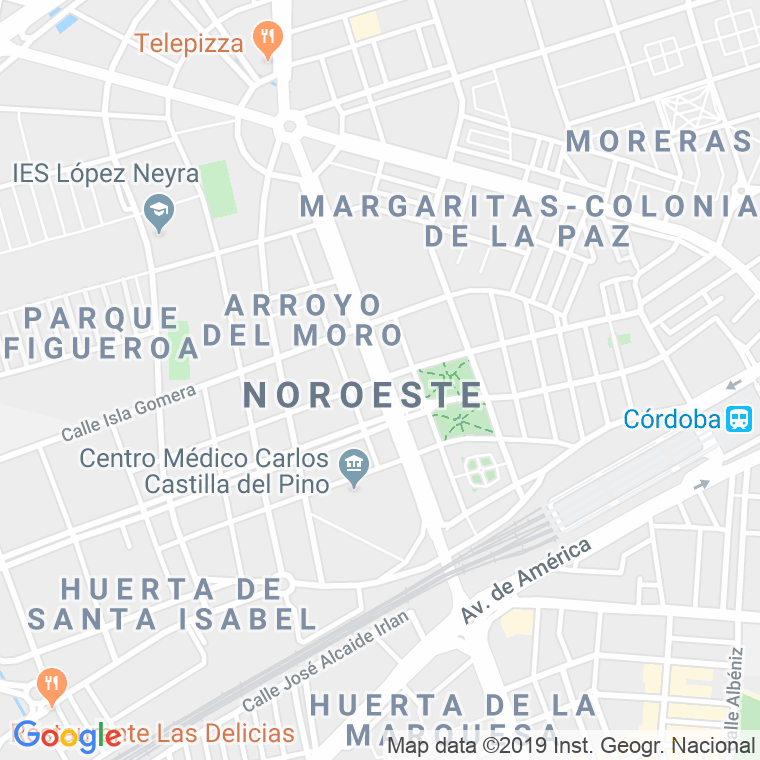 Código Postal calle Arroyo Del Moro, avenida en Córdoba