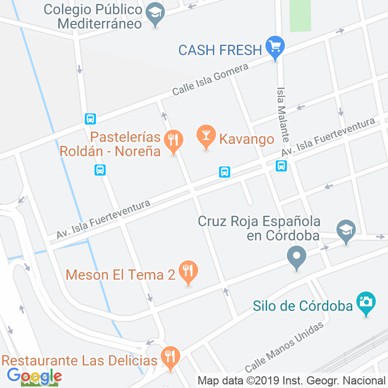 Código Postal calle Isla Alegranza en Córdoba