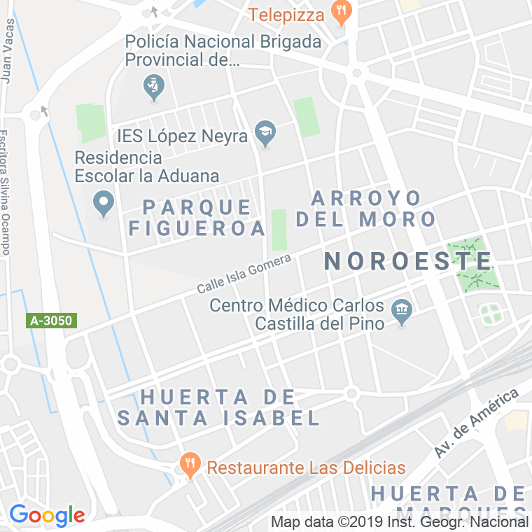 Código Postal calle Isla Gomera en Córdoba